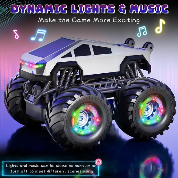 Remote Control Car 1:18 Amphibious 4WD Off-Road RC Trucks 360° Rotating Monsters - Picture 2 of 7